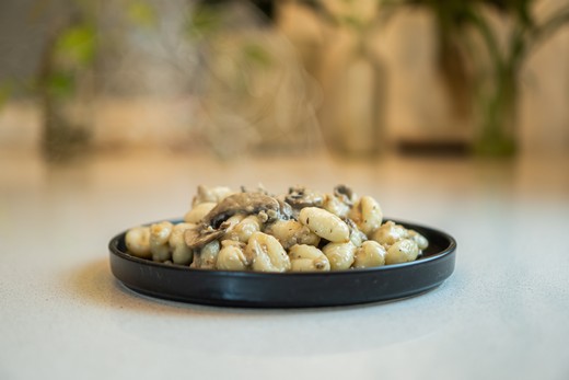 Seared Ricotta Gnocchi with Wild Mushrooms and Truffle Butter